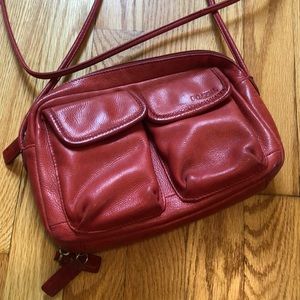 Vintage Red Leather Fossil Purse